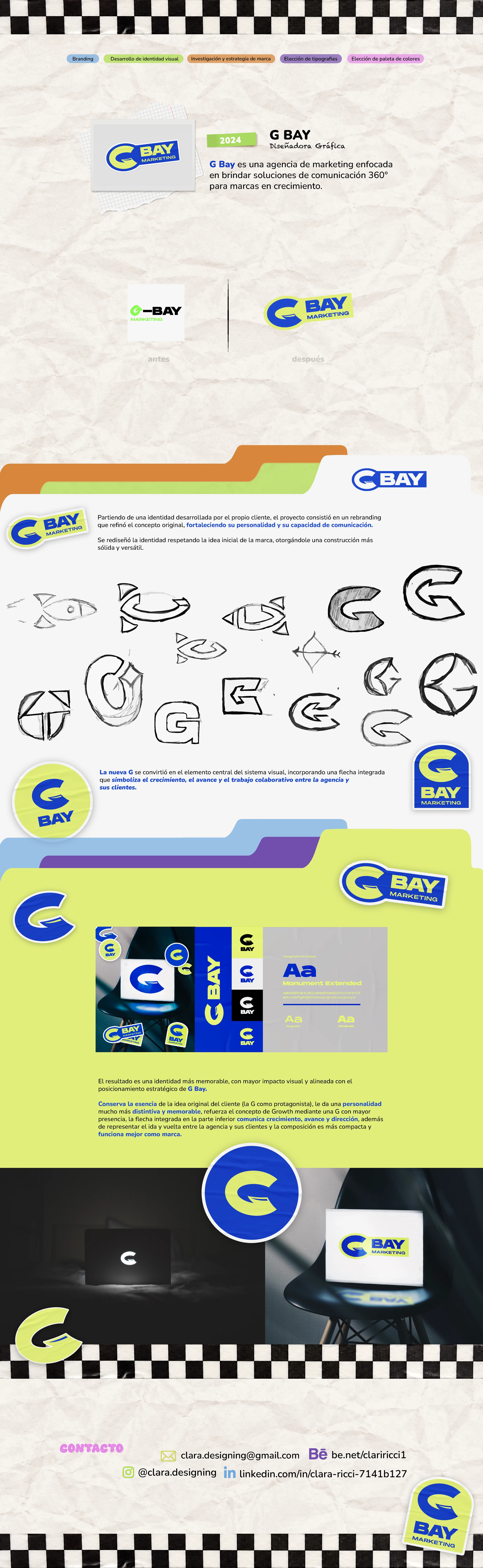 Proyecto de branding G BAY Marketing